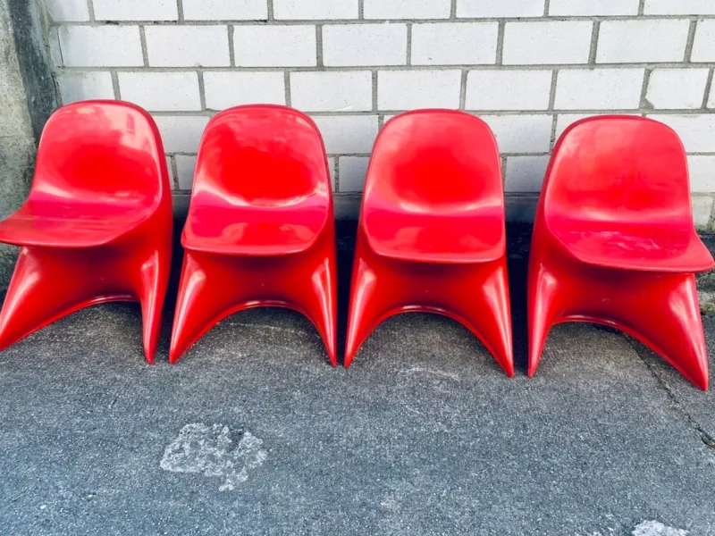 Discount Pamono Stackable Casalino Childrens Chairs by Alexander Begge for Casala, 1970s, Set of 5
