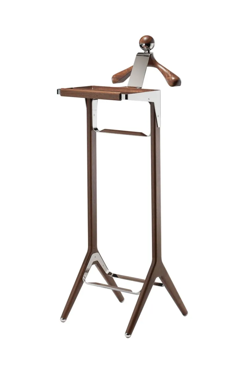 Online Pamono Stainless Steel & American Black Walnut Classical Valet Stand by Honorific