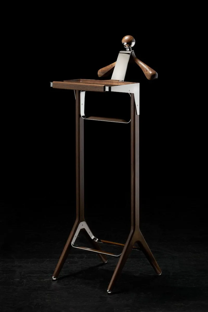 Online Pamono Stainless Steel & American Black Walnut Classical Valet Stand by Honorific