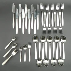 New Pamono Stainless Steel Cutlery for Nine People by Helmut Alder for Amboss, 1960s, Set of 59