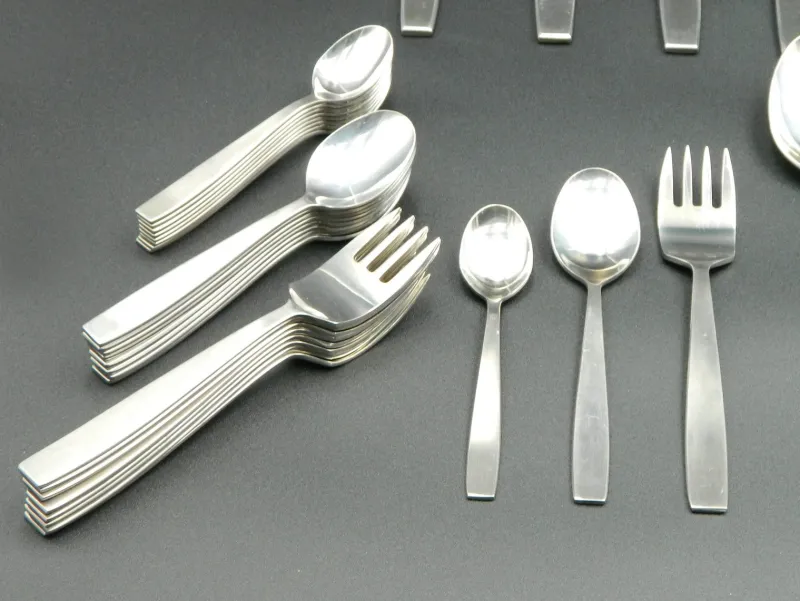 New Pamono Stainless Steel Cutlery for Nine People by Helmut Alder for Amboss, 1960s, Set of 59