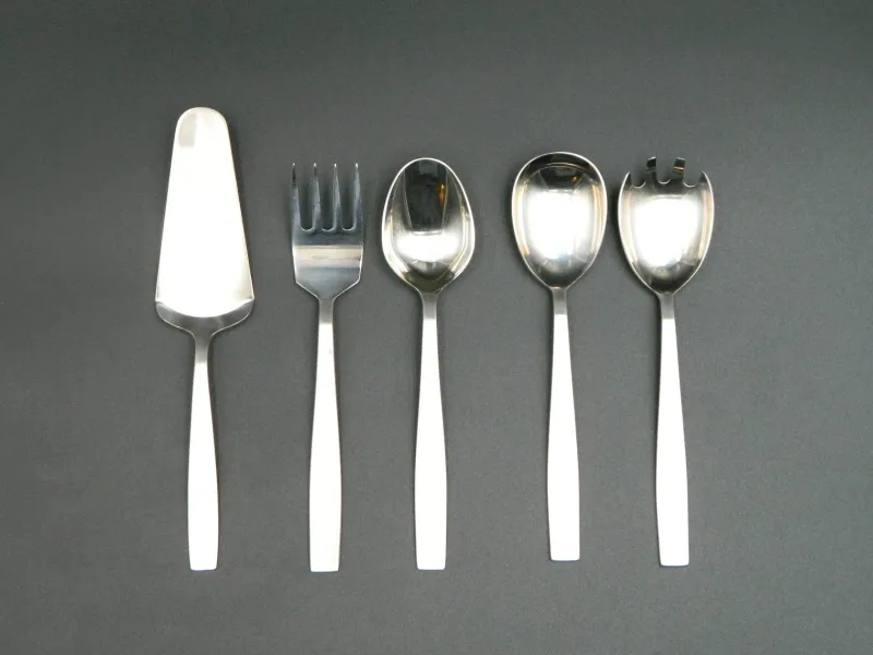 New Pamono Stainless Steel Cutlery for Nine People by Helmut Alder for Amboss, 1960s, Set of 59