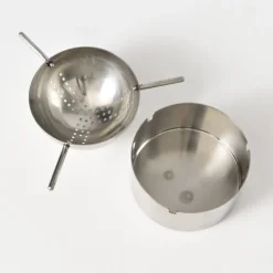 Pamono Stainless Steel Cylinda Line Tea Strainer by Arne Jacobsen for Stelton, 1970s