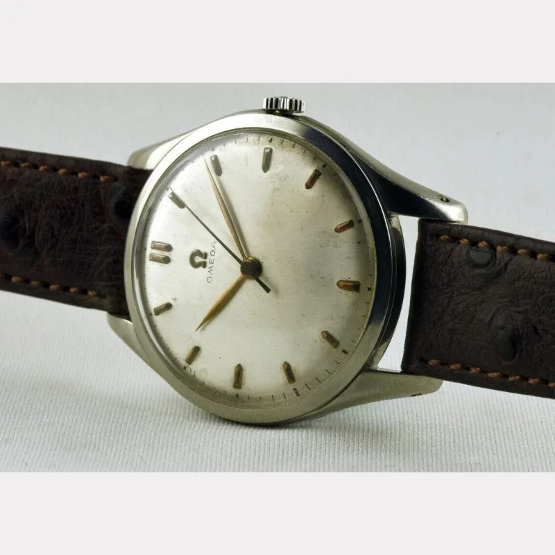 Pamono Stainless Steel Manual Winding Jumbo Watch from Omega, Switzerland, 1940s> Watches