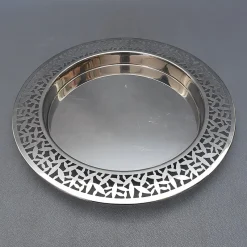 Pamono Stainless Steel Tray by Marta Sansoni for Alessi, 1970s> Trays
