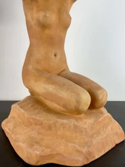 Pamono Stanislas Lami, Nude Woman, Early 20th Century, Terracotta><noscript><img width=