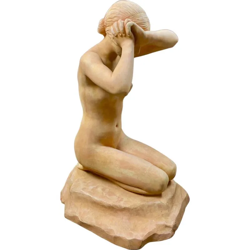 Pamono Stanislas Lami, Nude Woman, Early 20th Century, Terracotta> Art Deco