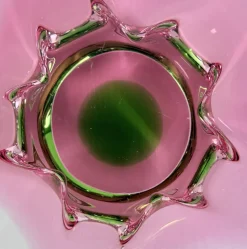 Pamono Star-Shaped Glass Bowl attributed to Josef Hospodka for Chribska Glassworks, 1960s><noscript><img width=