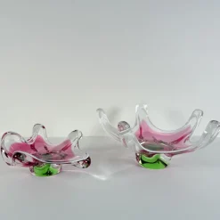 Pamono Star-Shaped Glass Bowl attributed to Josef Hospodka for Chribska Glassworks, 1960s><noscript><img width=