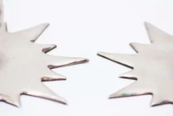 Pamono Star-Shaped Silver Candlesticks, Set of 2> Candleholders