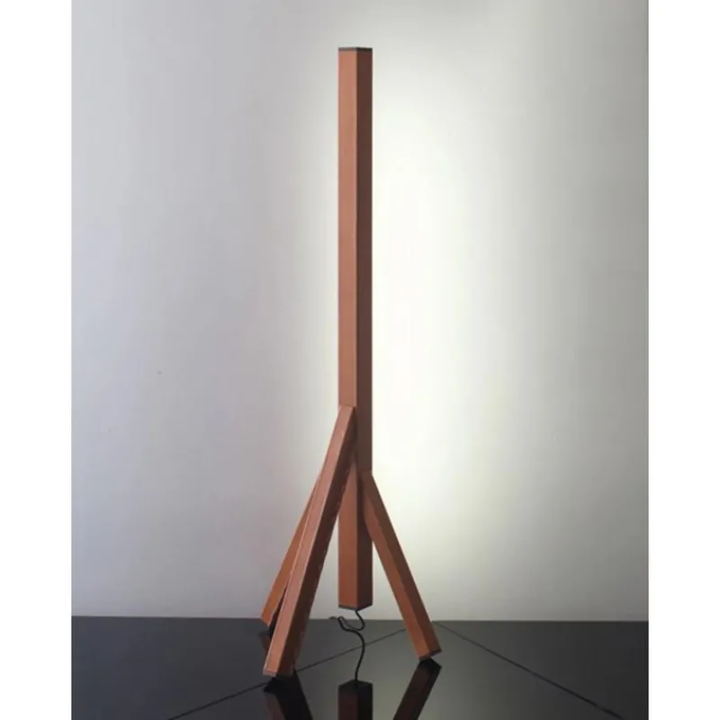 New Pamono Steccolino Table Lamp in Aluminum and Vegetable Tanned Leather by Oscar Maschera