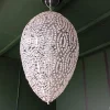 Sale Pamono Steel & Crystal Egg Arabesque 119 Ceiling Lamp from Vgnewtrend