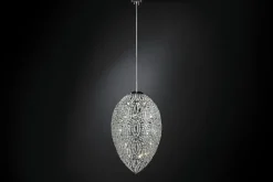 Sale Pamono Steel & Crystal Egg Arabesque 119 Ceiling Lamp from Vgnewtrend