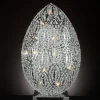 Pamono Steel & Crystal Egg Arabesque Table Lamp by Giorgio Tesi for VGnewtrend> Table Lamps