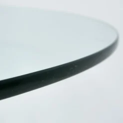 Pamono Steel and Glass Dining Table attributed to Michel Boyer, France, 1970s><noscript><img width=
