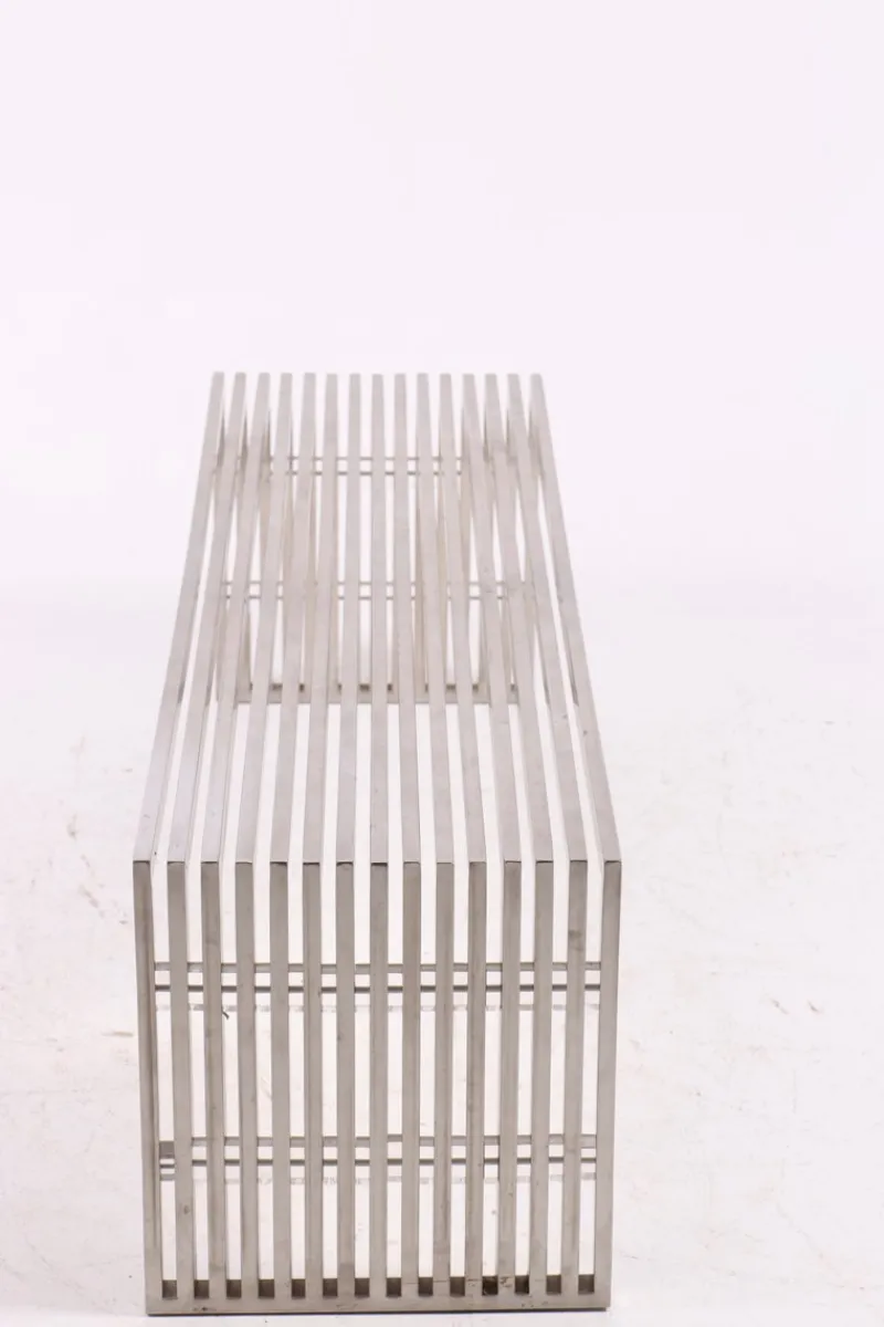 Pamono Steel Bench from Milo Baughman, 1970s> Benches