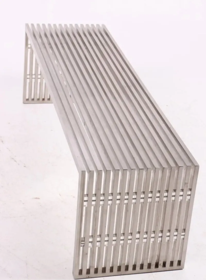 Pamono Steel Bench from Milo Baughman, 1970s> Benches