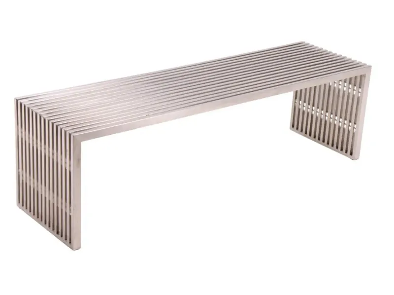 Pamono Steel Bench from Milo Baughman, 1970s> Benches