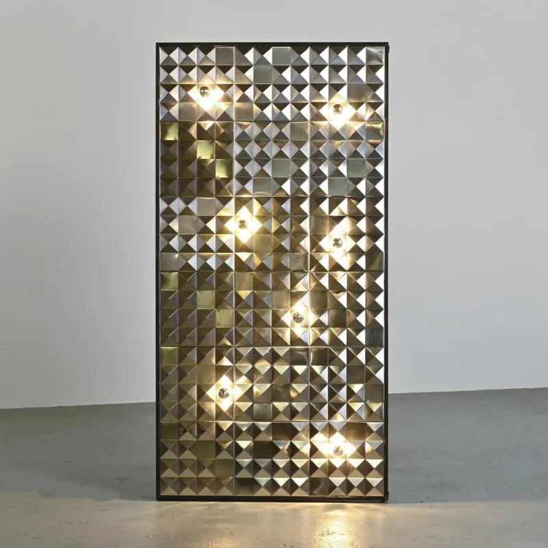 Pamono Steel Decorative Panels, France, 1970s