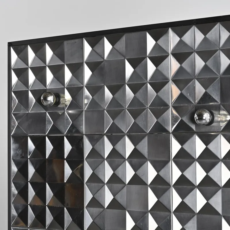 Pamono Steel Decorative Panels, France, 1970s