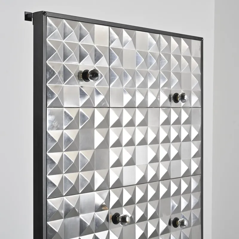 Pamono Steel Decorative Panels, France, 1970s