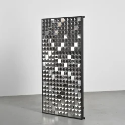 Pamono Steel Decorative Panels, France, 1970s