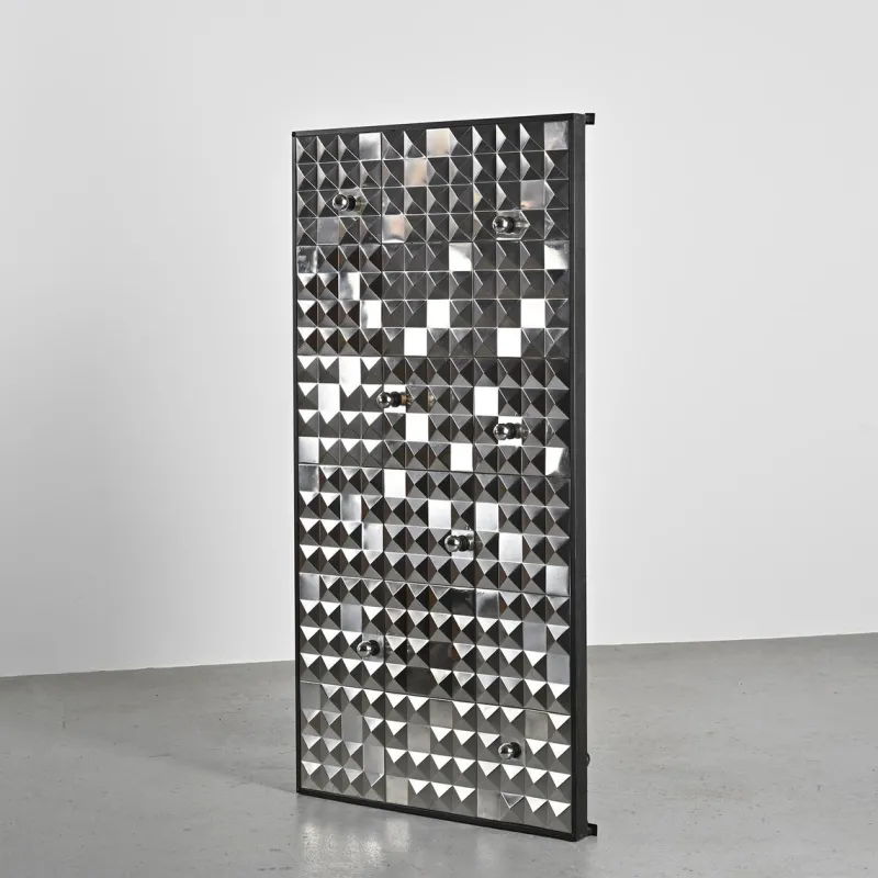 Pamono Steel Decorative Panels, France, 1970s