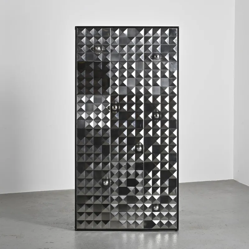 Pamono Steel Decorative Panels, France, 1970s
