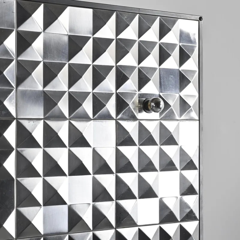Pamono Steel Decorative Panels, France, 1970s