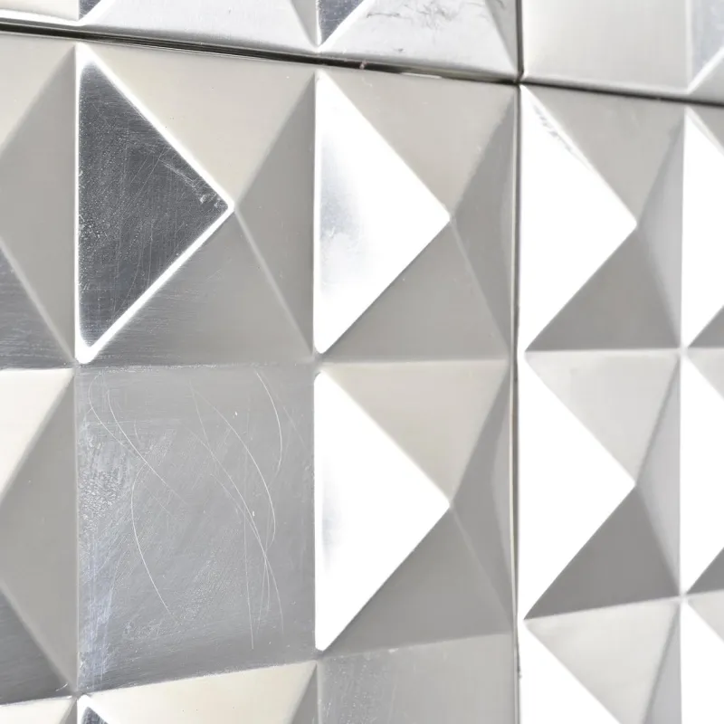Pamono Steel Decorative Panels, France, 1970s