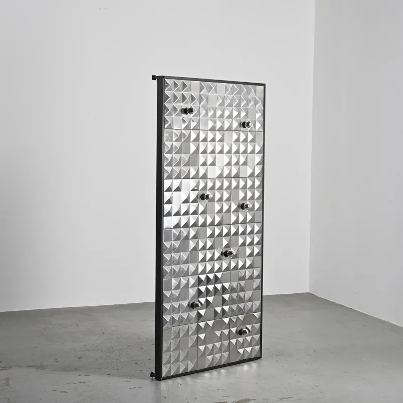 Pamono Steel Decorative Panels, France, 1970s