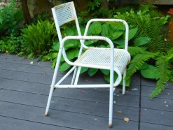 Pamono Steel Garden Furniture, 1950s, Set of 7><noscript><img width=