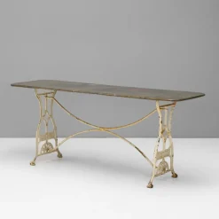Pamono Steel Topped Garden Table, 1900s><noscript><img width=