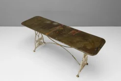 Pamono Steel Topped Garden Table, 1900s><noscript><img width=