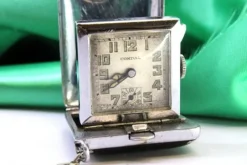 Pamono Steel Travel Watch with Mechanical Movement and Suspension Ring from Condal><noscript><img width=