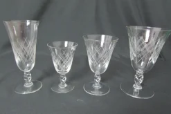 Pamono Stemmed Glasses with Flared Shape, 1960s, Set of 29> Glassware
