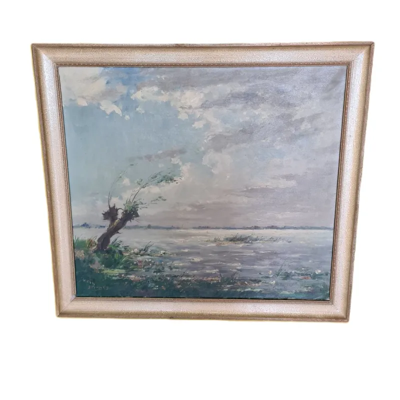 Pamono Stephan Kip, Impressionist Landscape, 1970s, Oil on Canvas> Impressionist