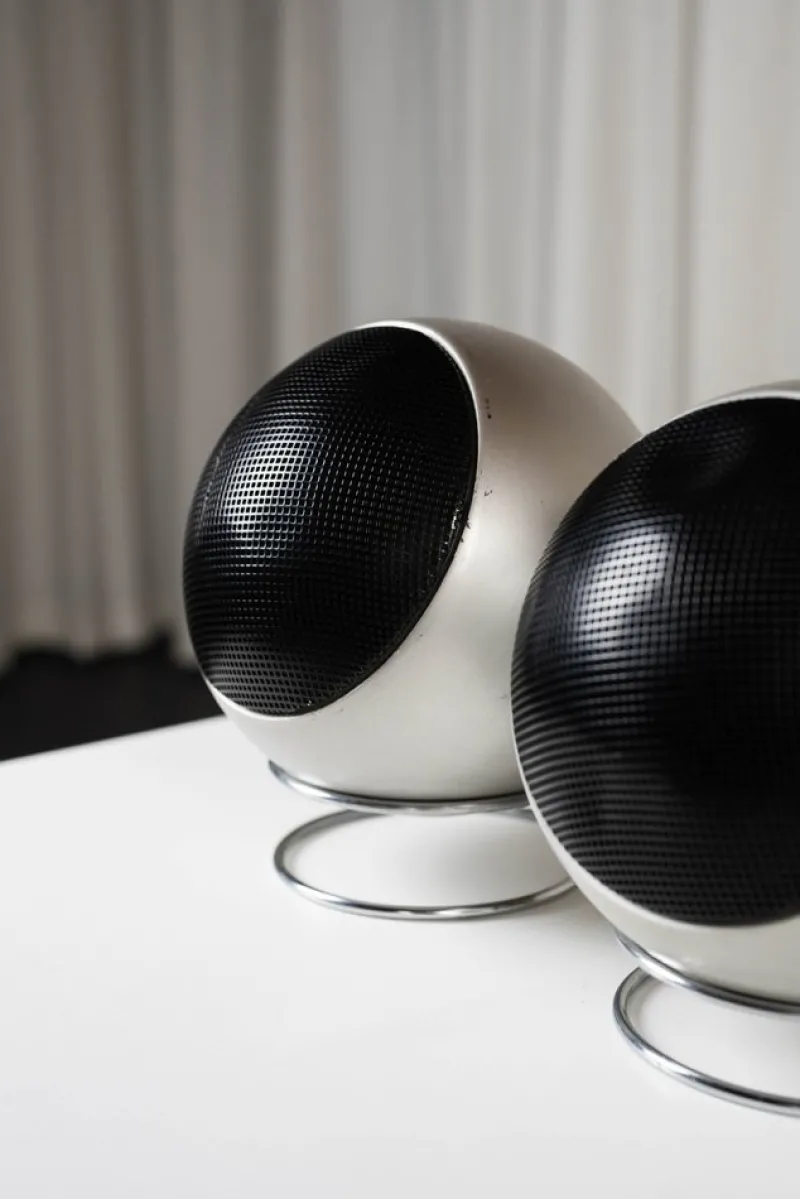 Pamono Stereo Spherical Speakers Grundig Audiorama 210, 1970, Set of 2> Electronics