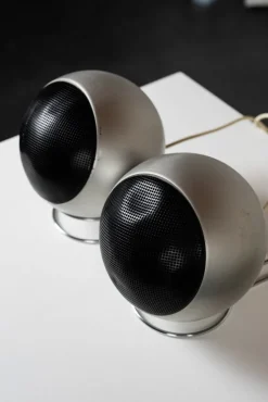 Pamono Stereo Spherical Speakers Grundig Audiorama 210, 1970, Set of 2><noscript><img width=