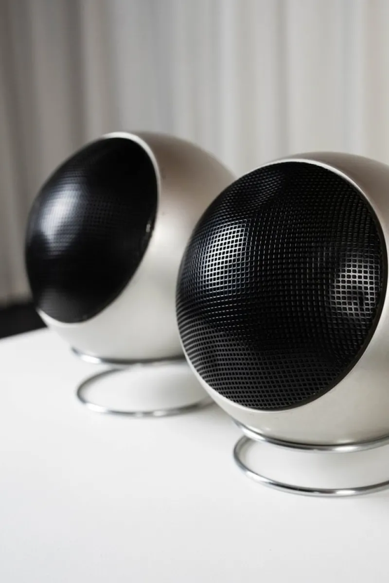 Pamono Stereo Spherical Speakers Grundig Audiorama 210, 1970, Set of 2> Electronics
