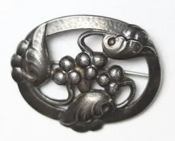 Outlet Pamono Sterling Silver Brooch from Georg Jensen
