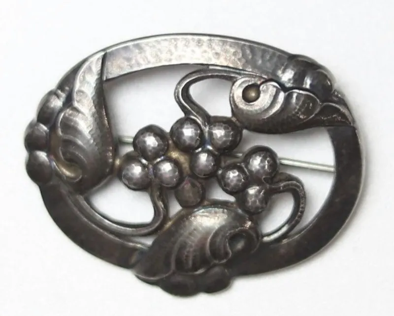 Outlet Pamono Sterling Silver Brooch from Georg Jensen