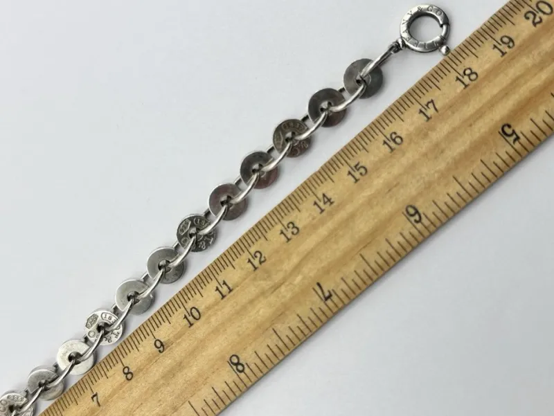 Pamono Sterling Silver Circle Disc Link Bracelet from Tiffany & Co., 2007> Bracelets
