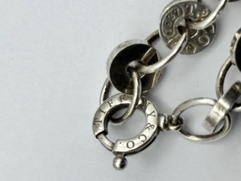 Pamono Sterling Silver Circle Disc Link Bracelet from Tiffany & Co., 2007> Bracelets