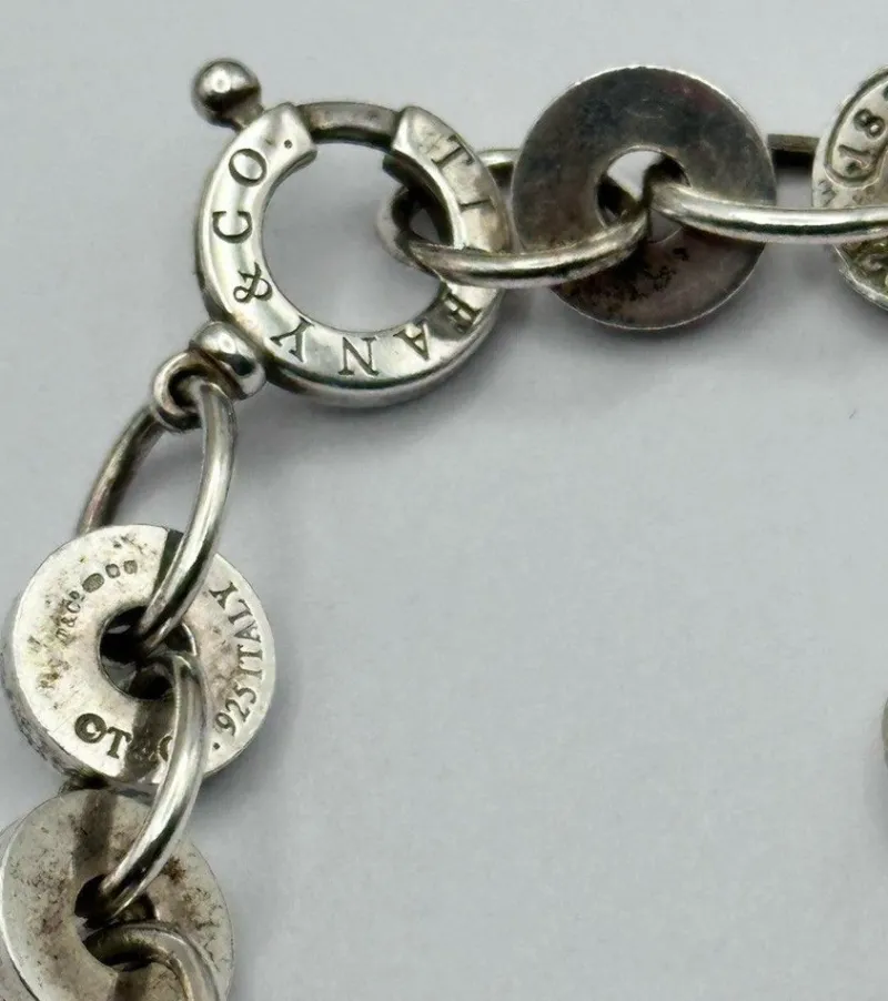Pamono Sterling Silver Circle Disc Link Bracelet from Tiffany & Co., 2007> Bracelets