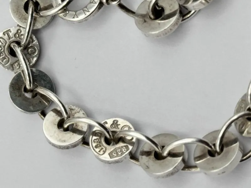 Pamono Sterling Silver Circle Disc Link Bracelet from Tiffany & Co., 2007> Bracelets