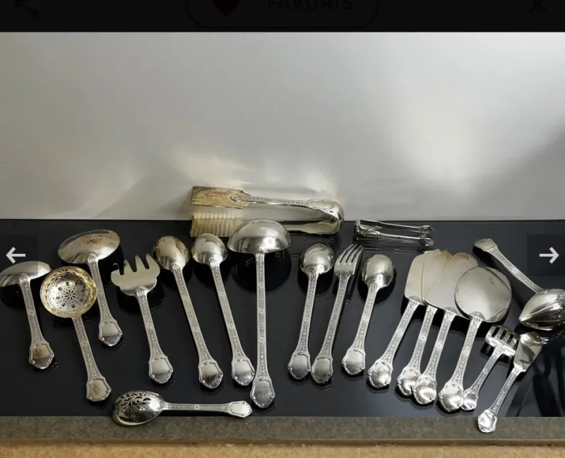 Pamono Sterling Silver Cutlery, 1930, Set of 187> Cutlery & Serving Utensils
