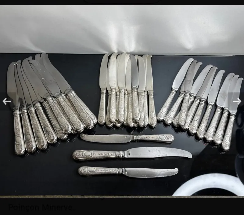 Pamono Sterling Silver Cutlery, 1930, Set of 187> Cutlery & Serving Utensils