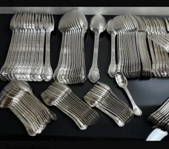 Pamono Sterling Silver Cutlery, 1930, Set of 187><noscript><img width=