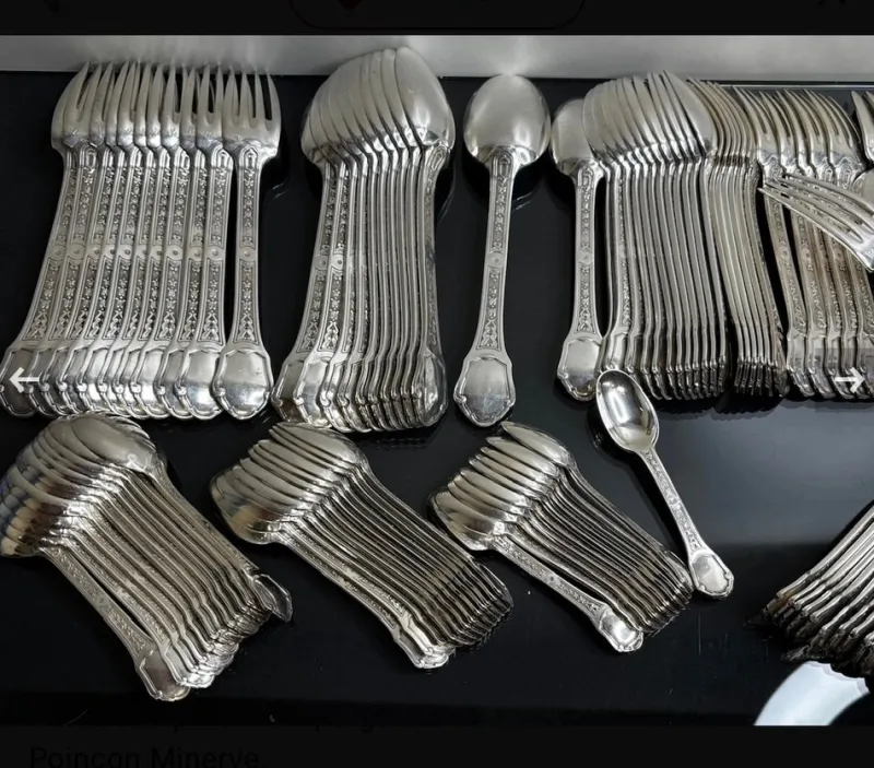 Pamono Sterling Silver Cutlery, 1930, Set of 187> Cutlery & Serving Utensils